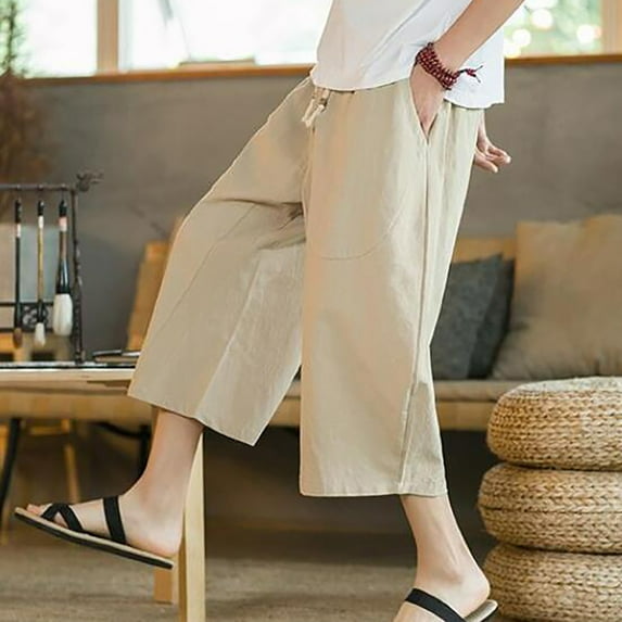 Vedolay Men Short Men's Casual Shorts Elastic Jogger Gym Active Pocket Shorts,Beige 5XL