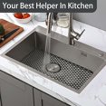 thumbnail image 4 of CHUANK Silicone Sink Mat  Kitchen Sink Protectors for Kitchen Sink Grid Accessory with Center Drain (Gray), 4 of 8