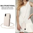 thumbnail image 5 of Wallet Case for Apple iPhone XS Max, with Crossbody Shoulder Strap & Hand Wrist Cards Holder Zipper Pocket Stand Feature Full Protective Shockpoof Phone Case for iPhone XS Max, White, 5 of 7