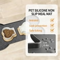 thumbnail image 3 of Dog Food Mat Anti-Slip Silicone Dog Bowl Mat Thicker Pet Placemat Waterproof Cat Feeder Pad with Raised Edge Puppy Kitten Feeding Mats Suitable Small Medium-Sized,Pink 10" x 20", 3 of 5
