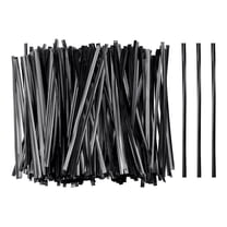 Uxcell 800Pcs Bag Twist Ties 4.7" Reusable Plastic Twist Ties Wire Cable Ties for Party Bread, Black