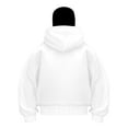 thumbnail image 3 of vigerakr Women's Zip Up Mask Hoodie with Balaclava Jacket Fashion Double Layer Hoodies Hip Hop Outerwear Jacket Y2K Clothing for Cold Weather (Clear, XXL), 3 of 3
