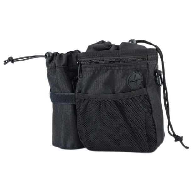 Bolsa de regalo para perros, bolsa trenamiento, cinturón de cintura, correa para el hombro, impermeable para viajes Negro Zulema Bolsa de golosinas de entrenamiento