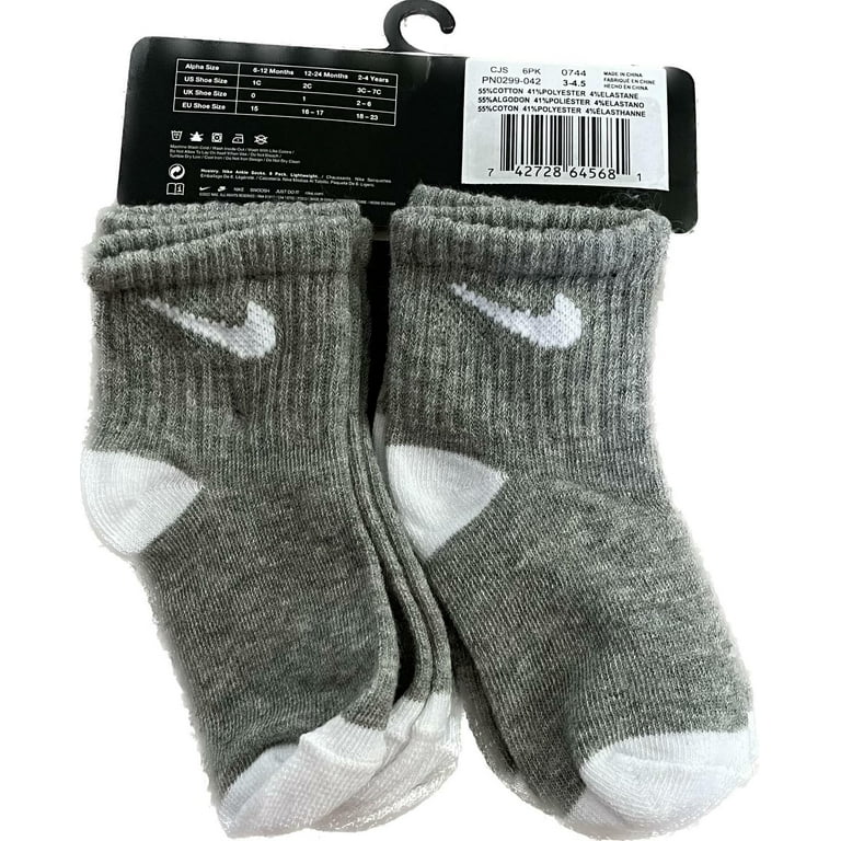 Nike Toddler Pairs Lightweight Ankle Socks Size 2-4 Years
