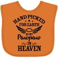 thumbnail image 3 of Inktastic Handpicked for Earth by My Pawpaw in Heaven with Angel Wings Boys or Girls Baby Bib, 3 of 4