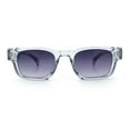 thumbnail image 4 of Gentlemanly Hipster Narrow Rectangle Horn Rim Mens Plastic Sunglasses Slate - Smoke, 4 of 8