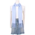 thumbnail image 2 of Bufanda de invierno cálida de imitación de cachemira INSPIRE CHIC, chal largo de color sólido con flecos para mujeres y hombres 78.7"x27.6" azul claro, 2 of 6