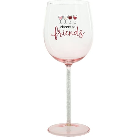 Pavilion Gift Company - Cheers To Friends - Gift Boxed 17 oz Wine Glass