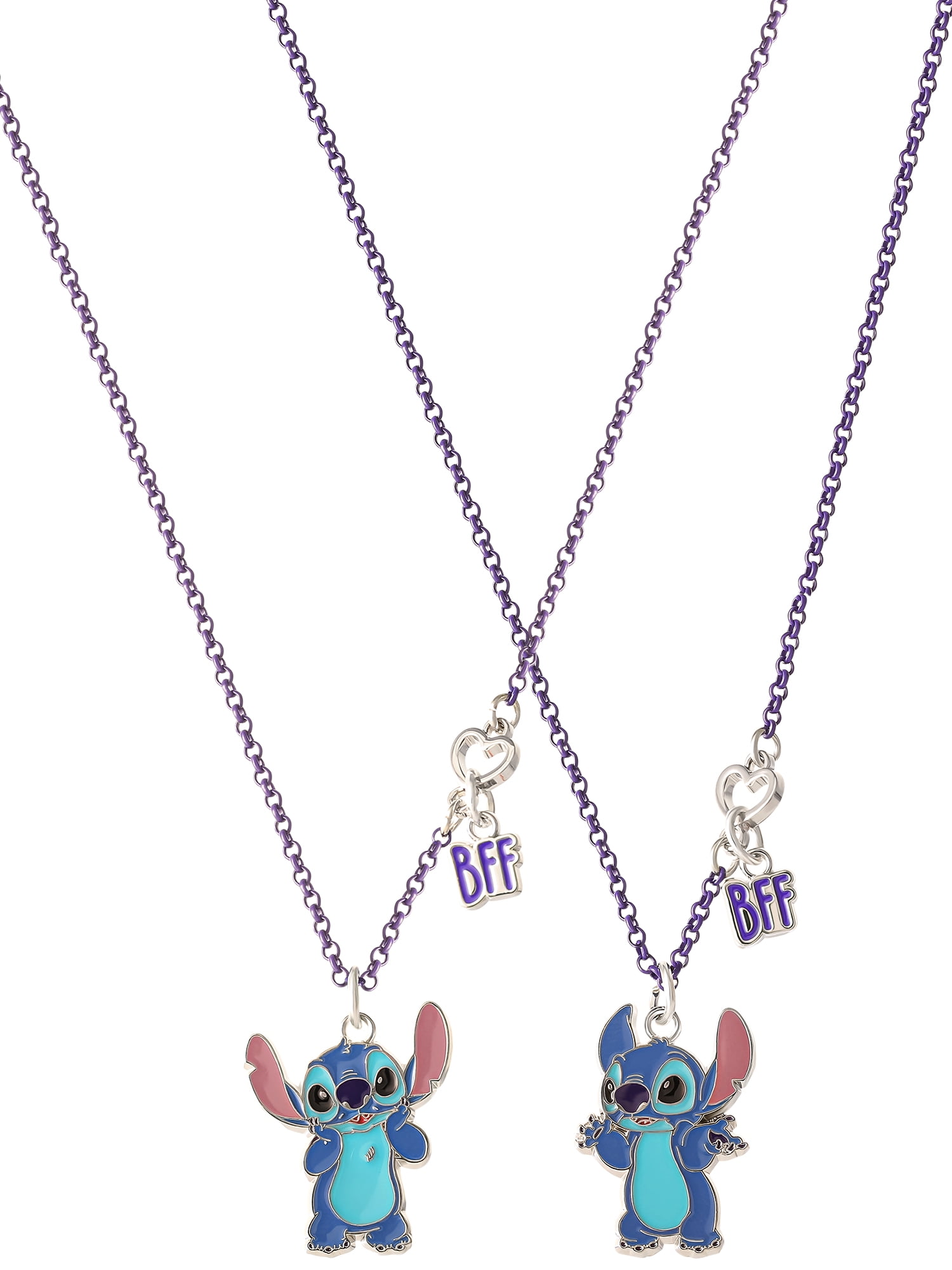 Disney Girls/Tween Lilo & Stitch Best Friends Necklace, Set of 2 with BFF Charm, 18"