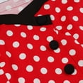 thumbnail image 6 of QUYUON Women Vintage Cocktail Halter Dress Polka Dot Print Retro Cocktail Party Swing Dress Button Front Tie Knot Back Tea Dress Wedding Guest A-Line Prom Dress Style D-6436 Red S, 6 of 8