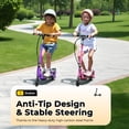 thumbnail image 3 of Zupapa Electric Scooter with Seat for Kids Ages 8-12, Foldable UL Certified Motorized Scooter 10 MPH Top Speed, 70-Minute Battery Life, 155 lbs Load Capacity, Purple, 3 of 11