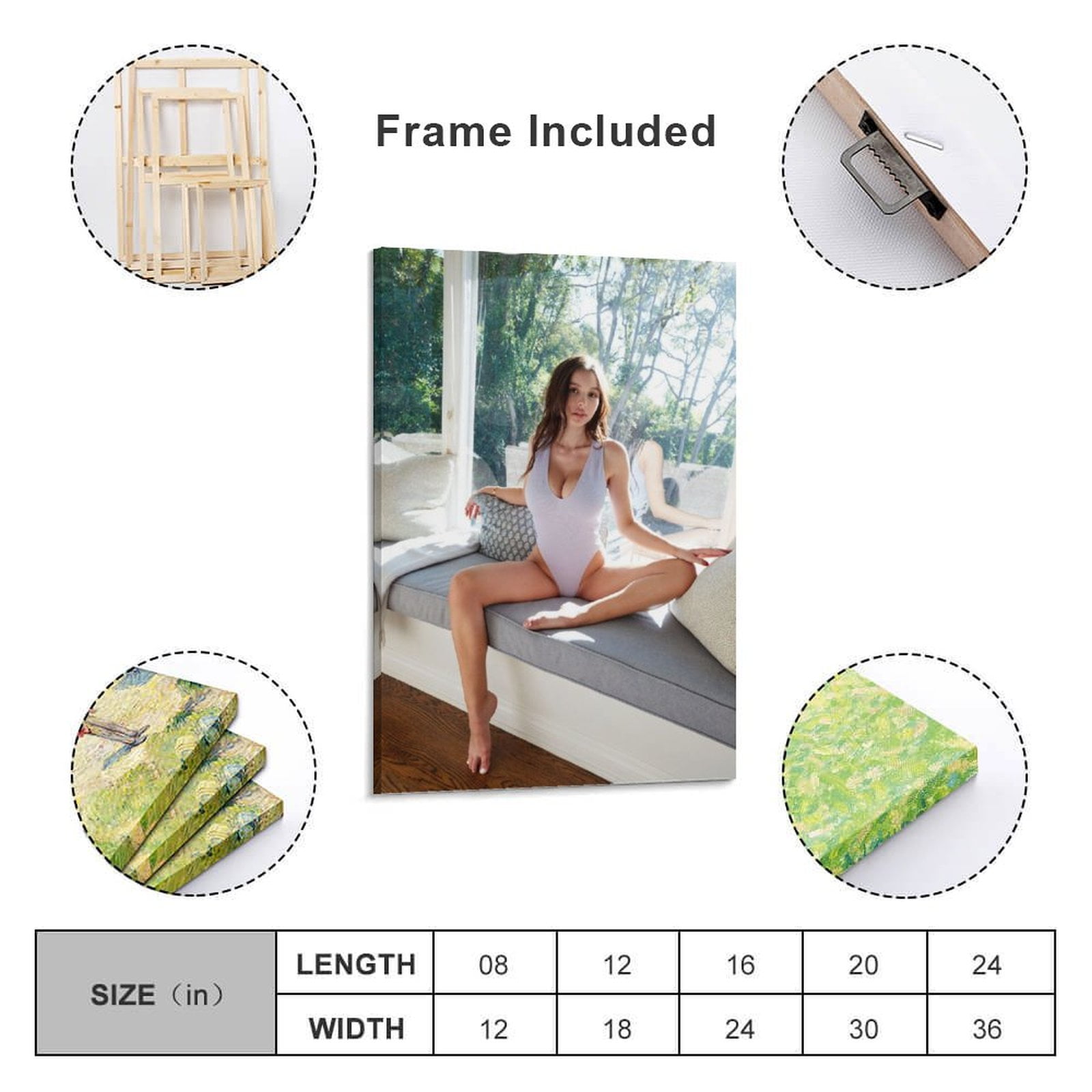 Sophie Mudd Hot Girl Sexy Poster (48) Painting On Canvas Wall Art