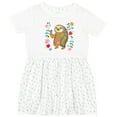 thumbnail image 3 of Inktastic Sloth Cute for Girls Girls Toddler Dress, 3 of 5