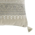 thumbnail image 4 of Levtex Home - Trevino - Decorative Pillow (20 x 20in.) - Embroidered Medallion Stripes - Grey, Beige, and White, 4 of 4