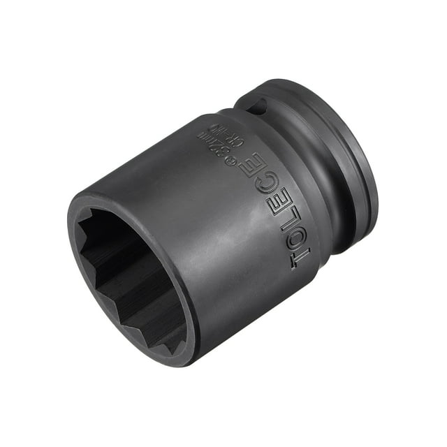 Unique Bargains 3/4' Drive 32mm 12-Point Impact Socket, CR-MO Steel 56mm Length, Standard Metric Sizes