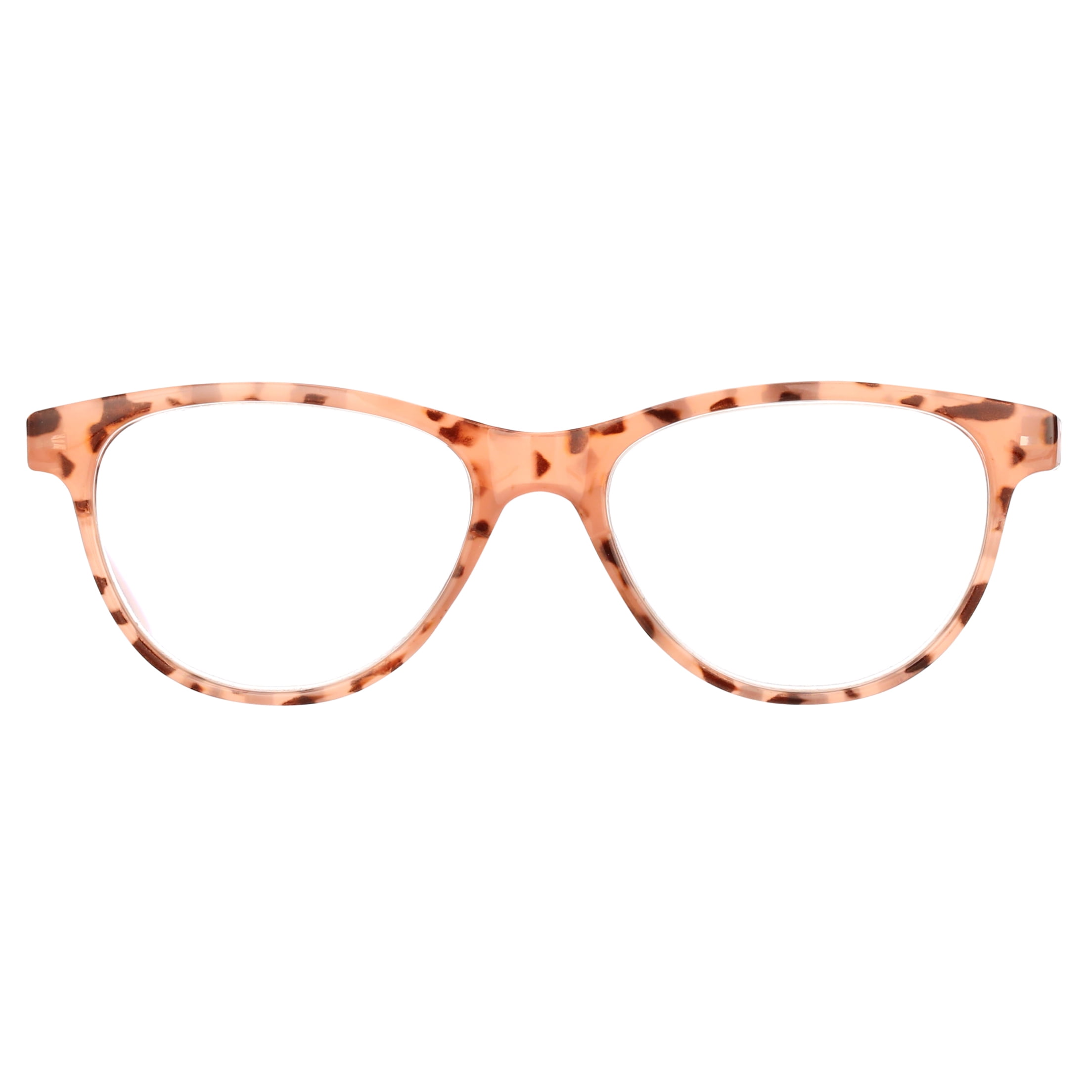 (2 pack) M+ Womens Cateye Plastic Reading Glasses Blhtt 3.00 Jessie in Tortoise with Pink Temples