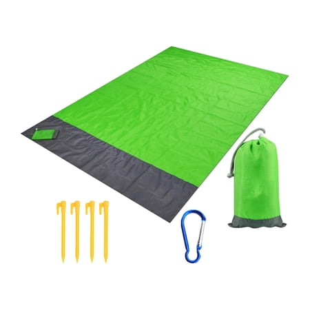 Picnic Blanket, Beach Blanket, Durable Outdoor Mat Waterproof Folding Camping Blanket, Beach Mat for Park Festival Hiking Camping Travel Green 200cmx210cm