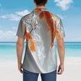 thumbnail image 4 of Balery Koi Fish Water Camisas hawaianas de manga corta para hombre, camisas playeras de corte holgado, camisas de vacaciones con botones,3X-Large, 4 of 7