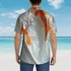 thumbnail image 4 of Fotbe Koi Fish Water Camisa Hawaiana para Hombre Unisex – Camisa Casual de Verano con Botones de Manga Corta de Algodón y Lino,XX-Large, 4 of 7
