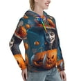 thumbnail image 6 of Lsque Modern Style Pumpkin Witch Pattern Casual Women's Hoodie,Hooded Sweatshirt with Kangaroo Pocket,Pullover Hoodie with Eye-catching Drawstrings-Large, 6 of 7