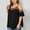Black, variant on Plus Size Tops for Women Sales Cotton Soft T-shirt Solid Breathable Plus Size Short Sleeve Tshirts Flowy Ladies Blouse Ultra Soft Loose Fit Tee Fashion Vintage V-Neck Tops Black XL