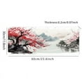 thumbnail image 4 of Ink Style Cherry Blossoms Plum Blossoms Gaming Mouse Pad Desk Mat Desk Pad Large Gaming Mousepad Office Keyboard Pad Computer Mouse Non-Slip Computer Mat Stitched Edges Mousepad, Long Mouse Pad, 4 of 8