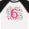 thumbnail image 4 of Inktastic 6th Birthday Flowered 6 Year Old Girl Girls Toddler T-Shirt, 4 of 5