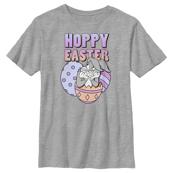Boy's Looney Tunes Bugs Bunny Hoppy Easter  Graphic Tee Athletic Heather X Large