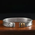 thumbnail image 6 of K-KED 925 Silver 12Zodiac Cuff BangleTrendy Personalized Primitive Year Solid Bracelet-56-58mm-Zodiac sign - Rabbit, 6 of 9
