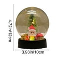 thumbnail image 3 of 2025 Christmas Resin Snow Globe with LED Light & Santa Claus Figurine,4.72in/12cm,Rotating Interior,Holiday Decor,Gift for Christmas/Winter,Home office Decor”, 3 of 5