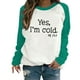 thumbnail image 2 of ICHUANYI Clearance Fashion Woman Long Sleeve Round Neck Printing Blouse Causal Pullover Tops(Mint Green, L) ICHUANYI WER2023081203058, 2 of 5