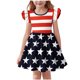 thumbnail image 2 of Odeerbi Niñas Día de La Independencia Vestido de Línea A Verano Patriótico Estrella Raya Ruffle Gorra Manga Vestido Casual, 2 of 6