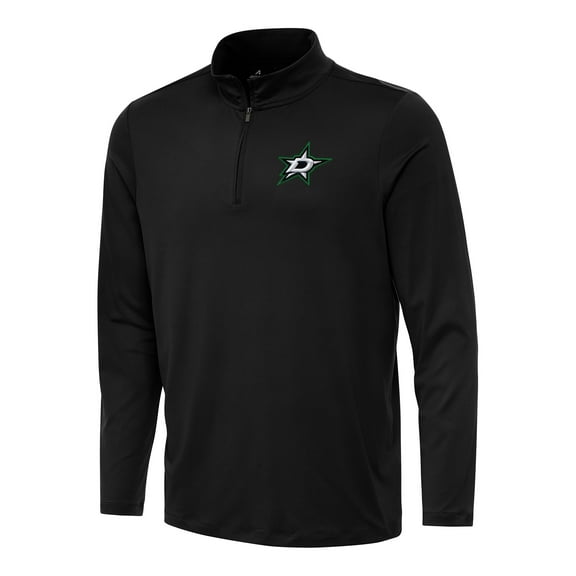 Men's Antigua Black Dallas Stars Reprocess Quarter-Zip Top