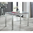 thumbnail image 3 of Furniturebox UK Enna 66.93 in Metal Glass and Extending Indoor Dining Table, White (1 Count), 3 of 6