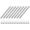 thumbnail image 1 of Uxcell 8pack Fully Threaded Rod, M4 x 50mm 201 Stainless Steel Right Hand Threads Rods with Nuts and Flat Washer Fully Studding Rod Bar for Clamps, Hangers and U-Bolts, 1 of 6