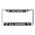 thumbnail image 1 of U.S. Armée Retraité Colonel Chrome License Cadre de Plaque, 1 of 1