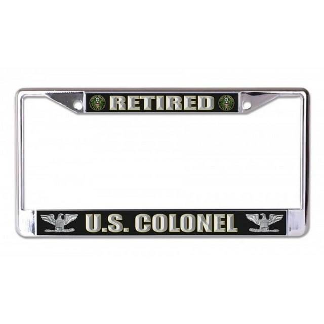 U.S. Armée Retraité Colonel Chrome License Cadre de Plaque
