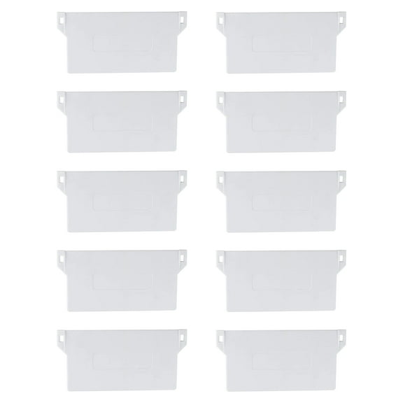 JUNTEX Plastic Base Plate Set of 10 White Vertical Blind Bottom Weight Slats Accessory for Home Bedroom Office Portable