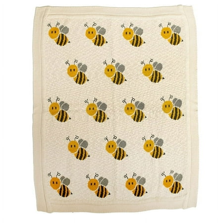 UPC: 0025773017758 | Parkland Collection Honeybee Transitional Ivory Knitted 32 X 40 Baby Blanket