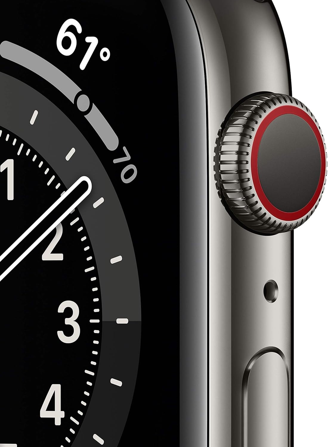 Restored Apple Watch Series 6 (GPS, 44mm) - Graphite Stainless Steel Case - Sport Band (Refurbished)