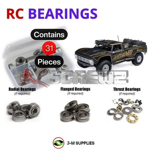 RCScrewZ Metal Shielded Bearings los147b for Team Losi Baja Rey 2.0 F100 RTR 1/10 (#LOS03049) | SET