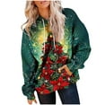 thumbnail image 5 of Craaazy Women's Loose Christmas Printed Long Sleeve Oversized Sweatshirt Xmas Warm Tops with Pockets Gifts, 5 of 7