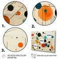 thumbnail image 3 of Designart "Orange Blue Mid Century Geometric composition II" Mid-century Floater Framed Wall Art Print, 3 of 7