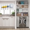 thumbnail image 5 of LALILO Kitchen Curtain Valance Winter Landscape With Snow Rod Pocket Window Curtain 52"x 18" Set of 2, 5 of 5