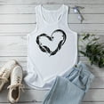 thumbnail image 3 of Playeras,Blusas y Tops,Ropa para Mujer Camisetas sin mangas Camiseta sin mangas de verano para mujer, camiseta sin mangas con gráfico de flores , camiseta informal para vacaciones (White, S), 3 of 5