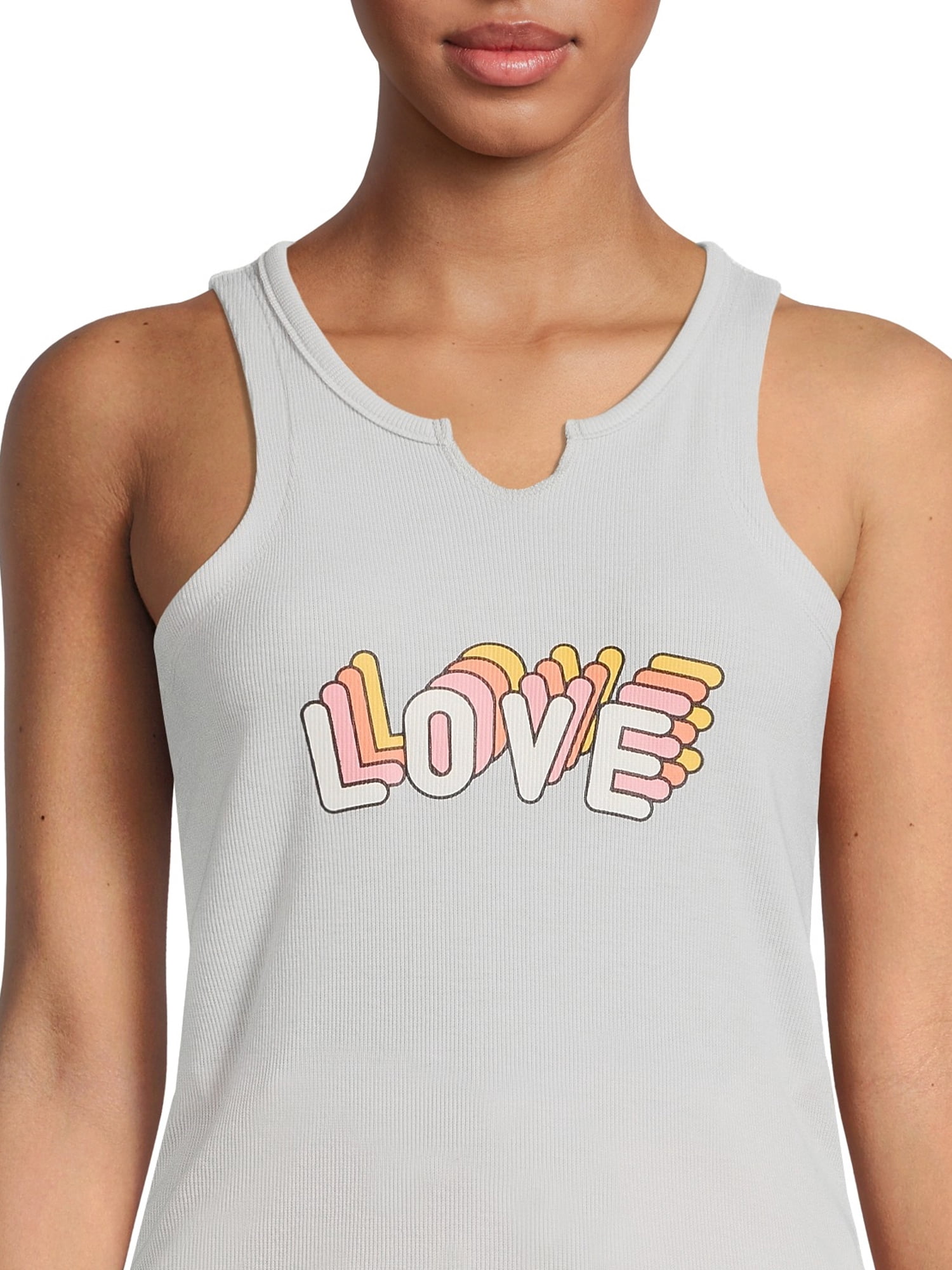 Love At First Sight Junior's and Junior's Plus Tank Top and Tie-Dye Shorts Set, 2-Piece
