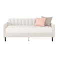 thumbnail image 6 of GDF Studio Luxurious Ivory Boucle Upholstered Modern Twin Daybed with Ribbed Tufted Backrest, without Mattress, 6 of 6