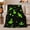 Alien Space, variant on Neon Alien UFO Presents in decorative motif Cute Sci Fi Style for Space Fans, Cozy Flannel Blanket for Bedroom and Game Room, Green Flying Saucer Present Scene, autumn celebration Gift