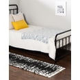 thumbnail image 3 of Rugs.com Serenity Shag Collection Rug – 6 Ft Runner Black And White Shag Rug Perfect For Hallways, Entryways, 3 of 4