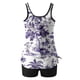 thumbnail image 3 of Trajes de Baño Modestos para las Mujeres Traje de Baño de Eslinga de Impresión de Hojas de Flores Multicolores, Cintura Alta Y Tops de Traje de Baño de Apoyo para las Mujeres, 3 of 6
